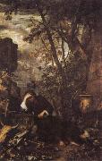 Salvator Rosa Democritus in Meditation oil painting
